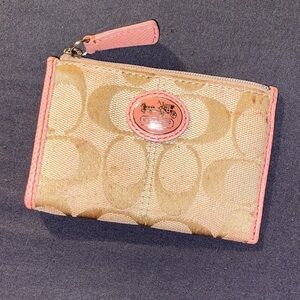 Coach Beige and Pink Wallet